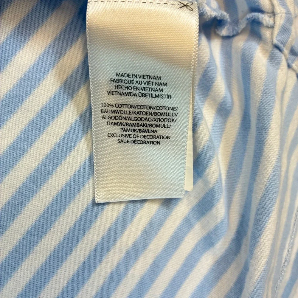 Polo Ralph Lauren Polo Shirt‎ Mens XL Blue White Striped Classic Fit Pocket Pony